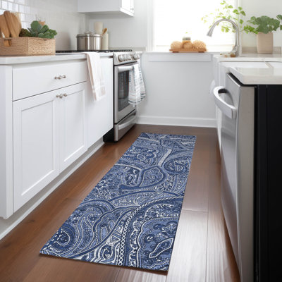 Tapis intérieur / extérieur en polyester tissé à la machine Kinslee