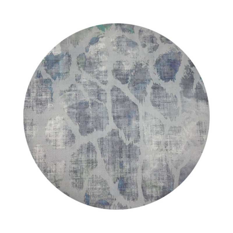 Giraffe Holiday Vegan Leather Round Coasters, Opulence