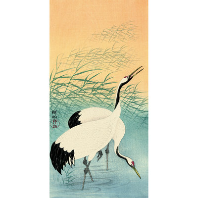Two Cranes - Wrapped Canvas Print