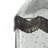 D3X12" Antique Silver Decorative Glass Bottle Vase With Bronze Leaf Accents