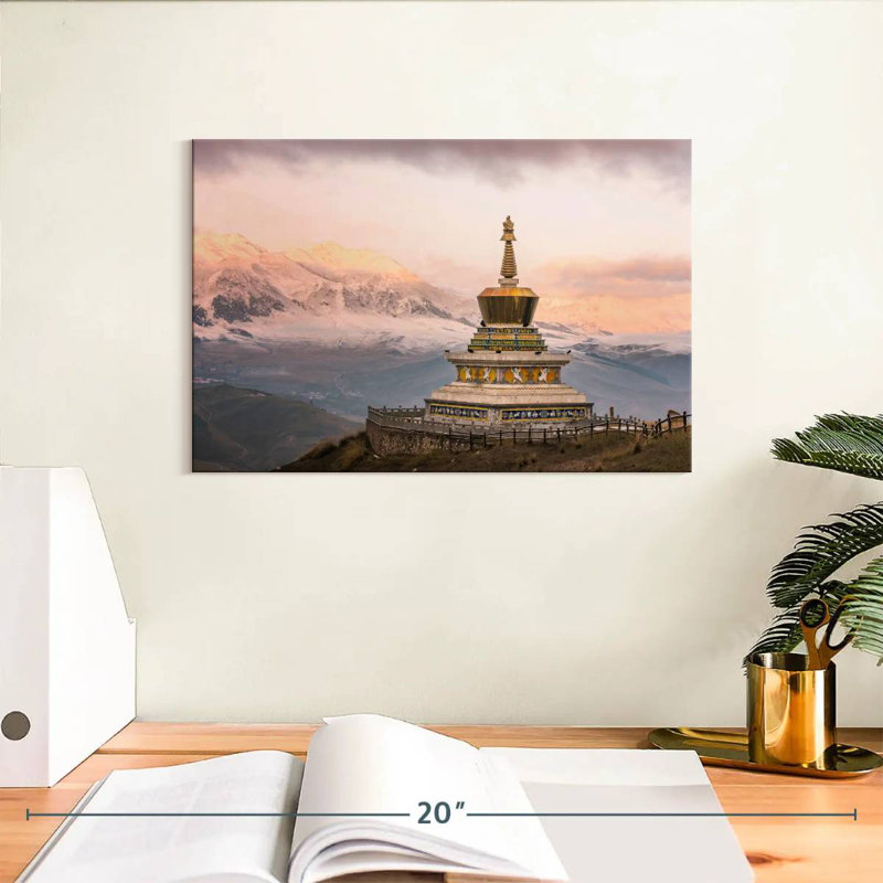 Pagode bouddhiste Adella Tibet, H 8 po x l 12 po