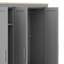 Armoire de rangement à trois portes avec armoires intégrées et tiges de suspension doubles