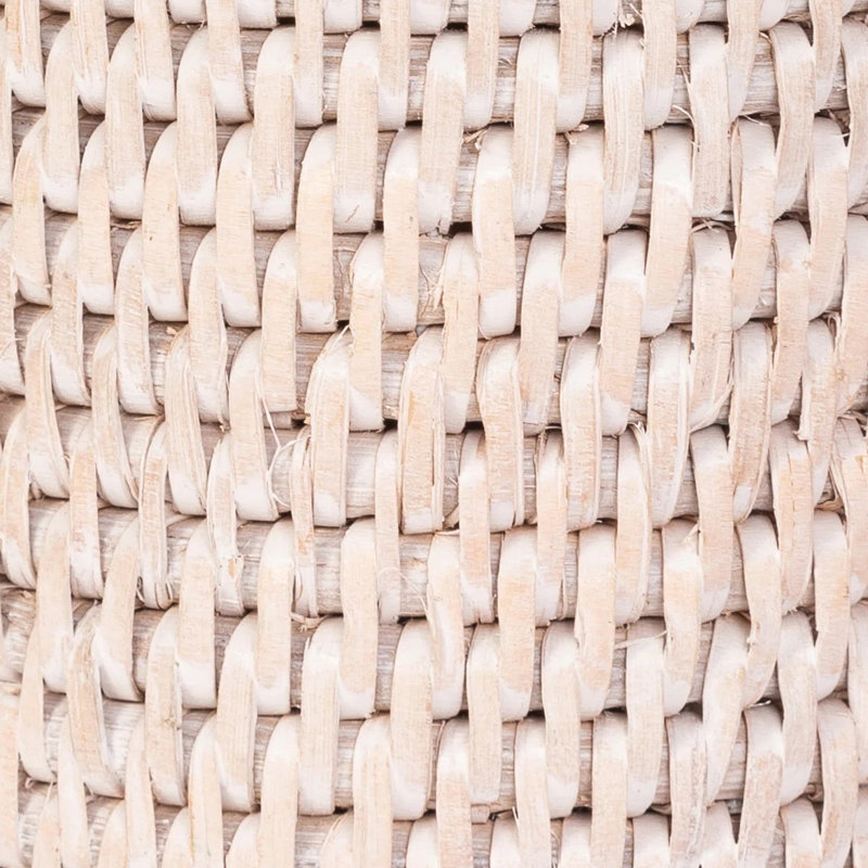 Distributeur de pompe à savon en acier inoxydable Artifacts Rattan ™, Blanc délavé