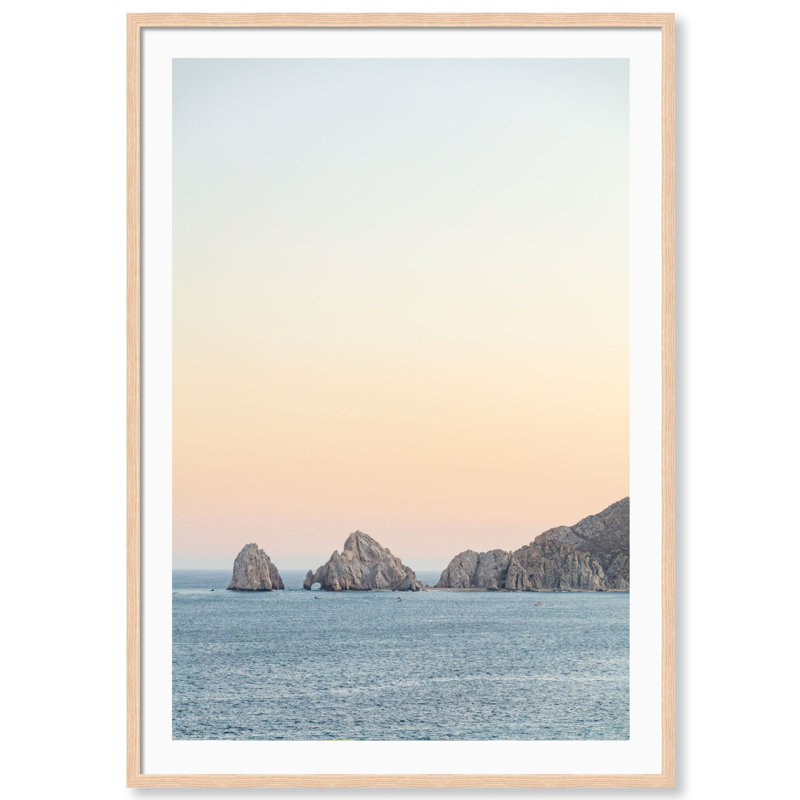 Arch Of Cabo San Lucas Print by Carly Tabak, 18" W x 25" H, White Wood