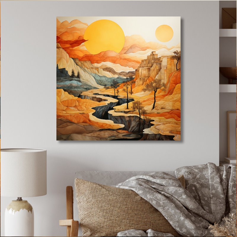 «Bold Landscape Canyon Desert VI - Canyon», art mural, Toile tendue, H 24 po x l 24 po x P 1 po