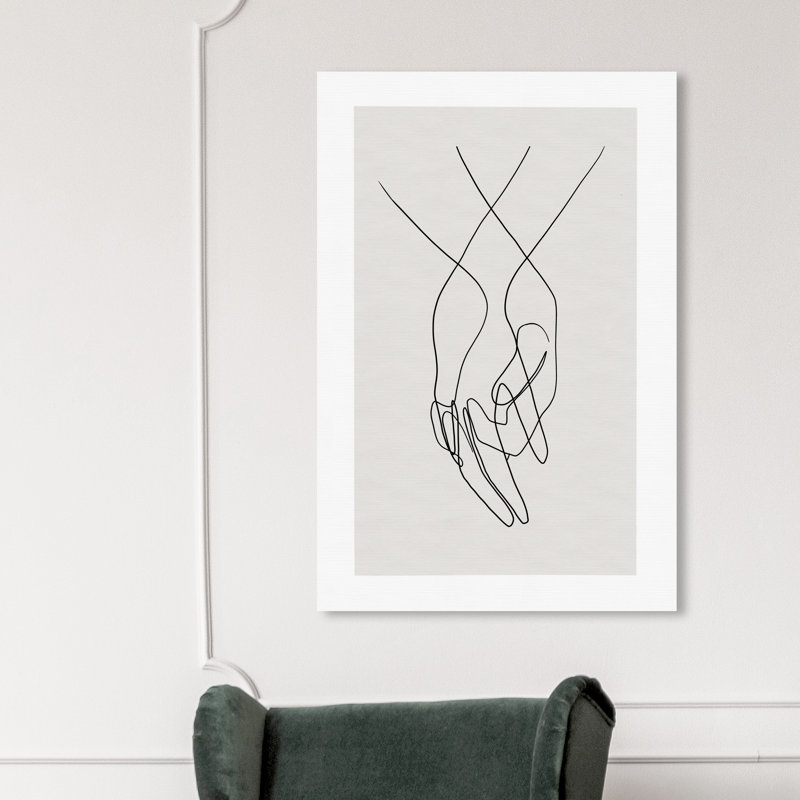 «Hands Shapes», impression sur toile, H 45 po x l 30 po, Toile tendue, Sans cadre