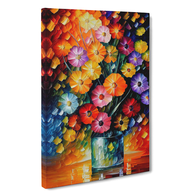Vase Of Pretty Flowers No.2 - Wrapped Canvas Print, 50cm H x 35cm W x 3cm D