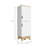 British Single Kitchen Pantry, Four Storage Shelves, Double Doors Cabinets