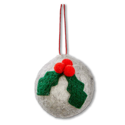  Holly Icon Felt Ornament