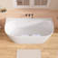 Baignoire autoportante en acrylique 67 po x 30,7 po x 23,6 po pour installation murale avec drain intégré et trop-plein linéaire