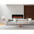 Kennedy II Commercial Series Smart Electric Fireplace, 50IN, Grey Frame