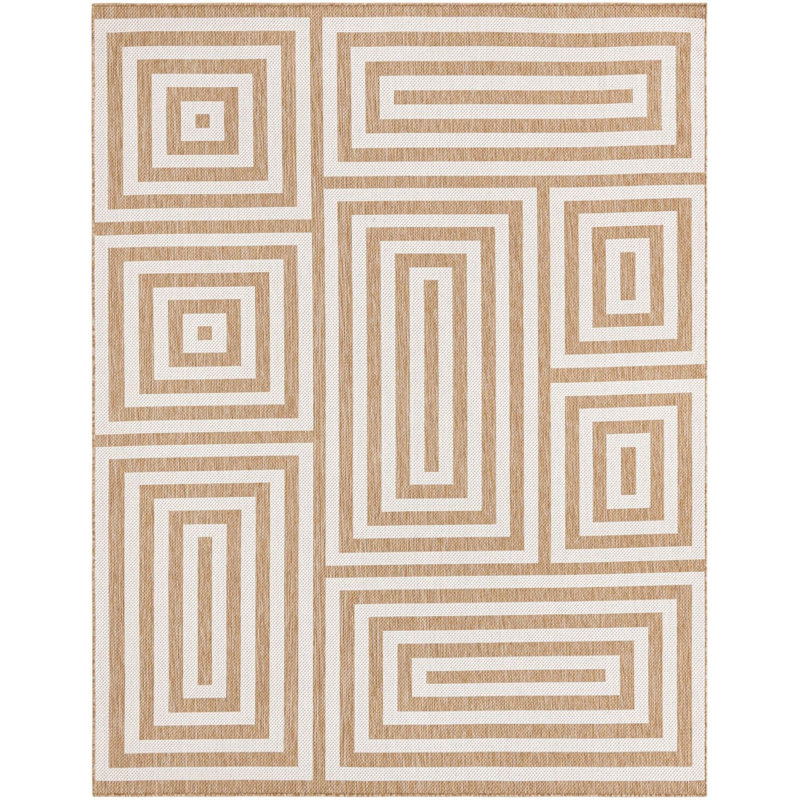 Tapis contemporain de style taupe Bello, Rectangle 7 pi 10 po x 10 pi