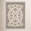 Abena Beige Gray Bordered Oriental Wool Rug