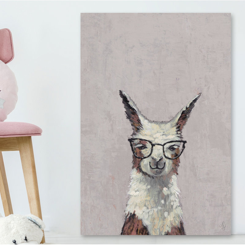 Flintridge «Cheeky Smart Llama», reproduction sur toile tendue, H 60 po x l 40po x P 1,5 po