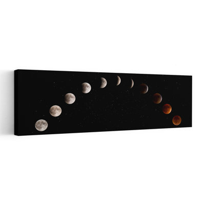 Lunar Eclipse Progression Dramatic Abstract Contemporary Landscape Nature Wall Art