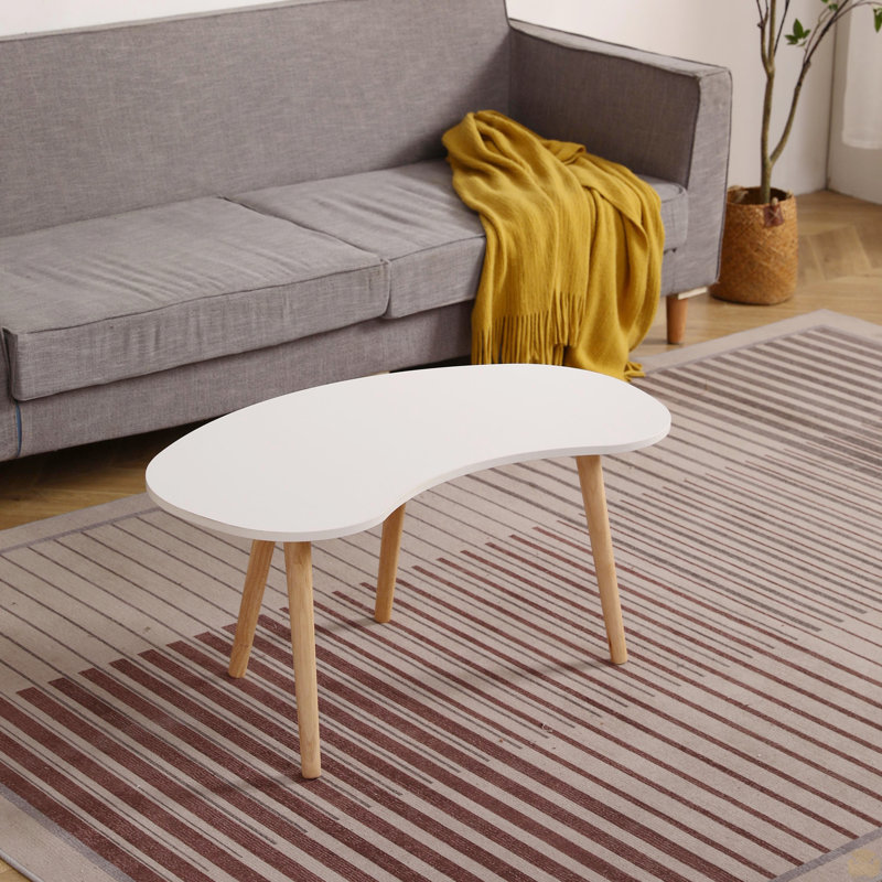 Table basse avec pieds en bois massif