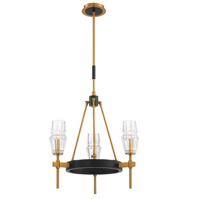 Gladstone 3 - Light Dimmable Wagon Wheel Chandelier