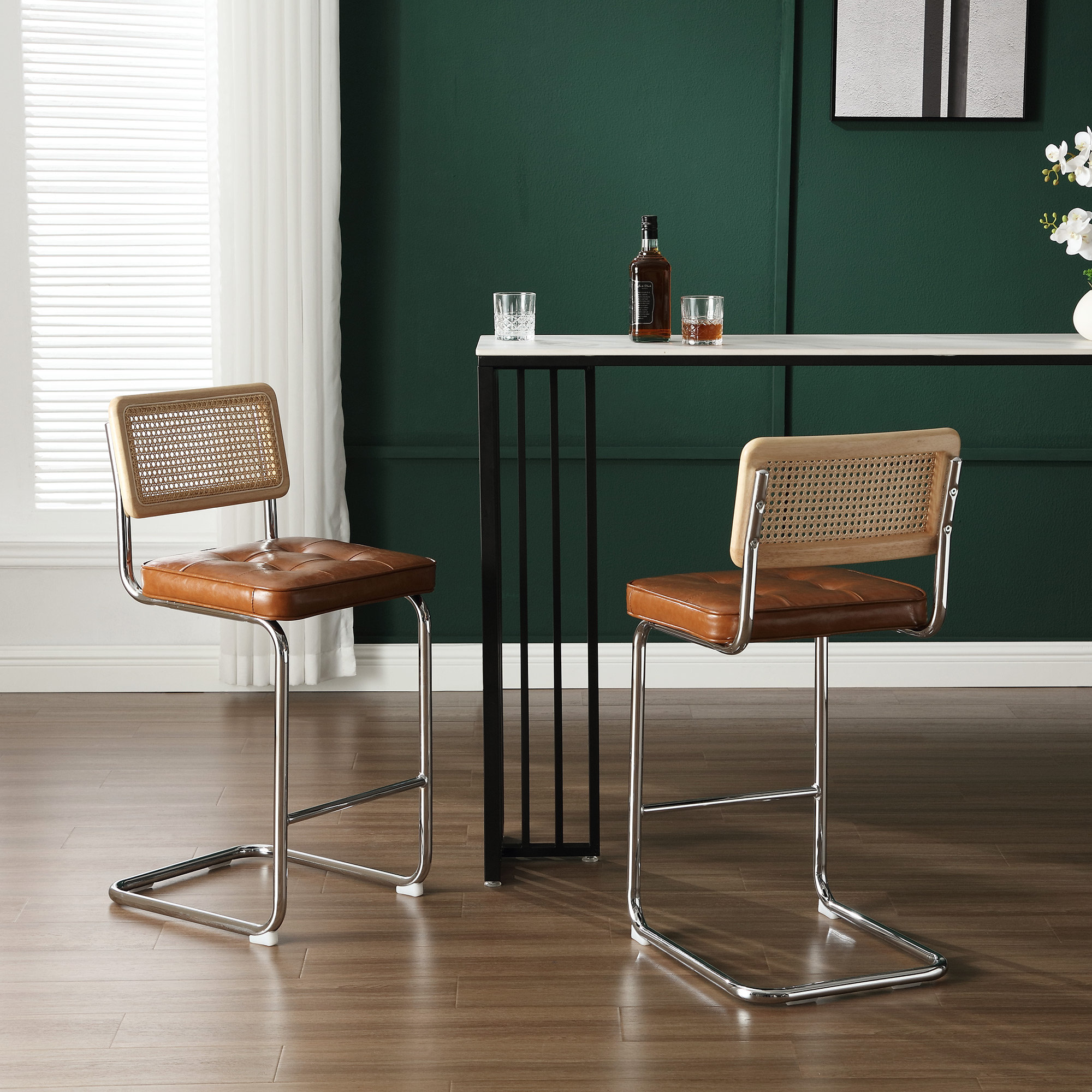 Leather island 2024 stools