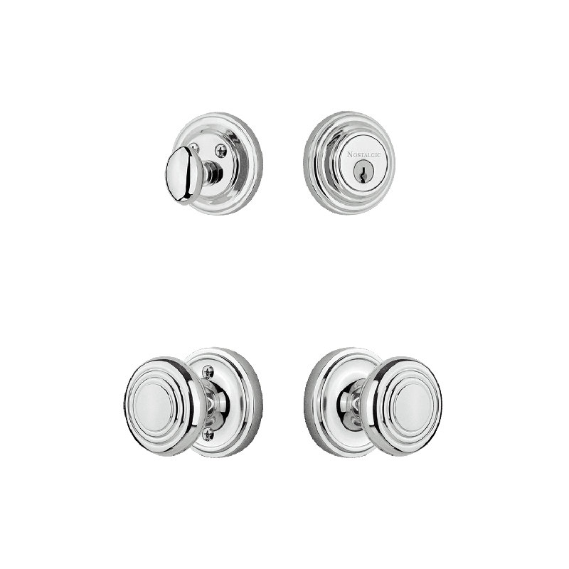 Ensemble de rosette d'entrée classique Nostalgic Warehouse, Chrome brillant, 2.375