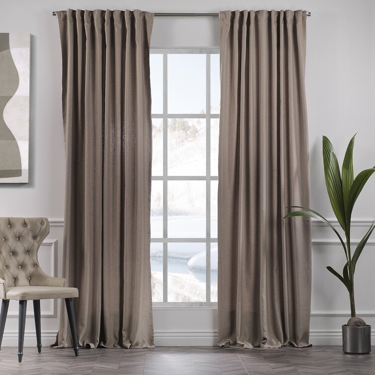 Decorative Room Darkening Curtain Panels (Set of 2) Lilijan Home & Curtain Size per Panel: 52 W x 108 L, Curtain Color: Light Gray