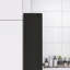 Porte de douche pliante en aluminium noir mat 32 po