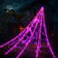 250-Light LED Halloween 150cm Spider Web with 8 Lighting Modes Plush Spider with Remote Control for Indoor or Outdoor Decoration
