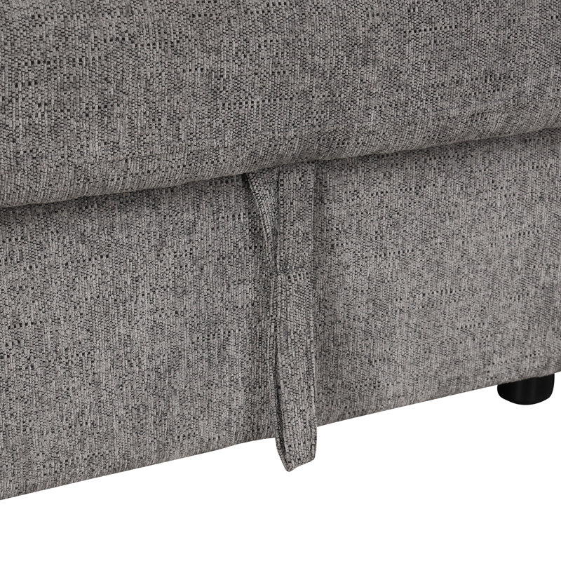 Canapé modulaire 6 pièces Makelah, Gris chenille