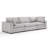 Nuccio 115.8'' Wide Modern Minimalist Pillow Back Sectional Sofa With 3-Seating