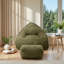 Grand fauteuil à billes avec repose-pieds et poche latérale pour adultes-1761310031