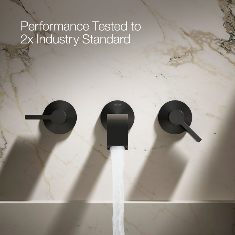 Components Wall-Mount Bathroom Sink Faucet Trim, Matte Black