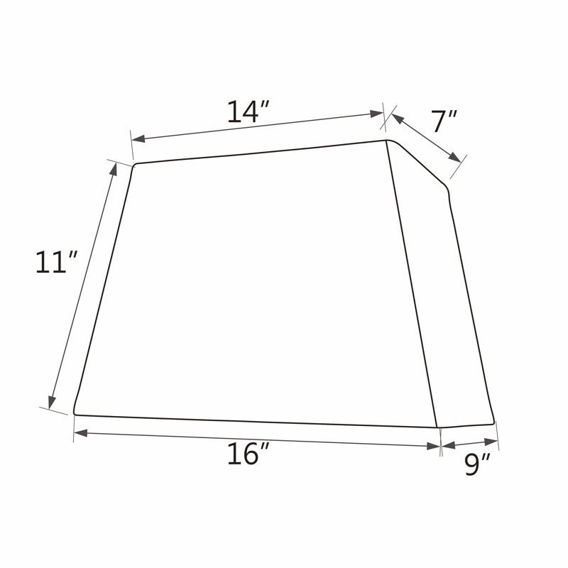 11'' H Tetoron Cotton Fabric Rectangle Lamp Shade