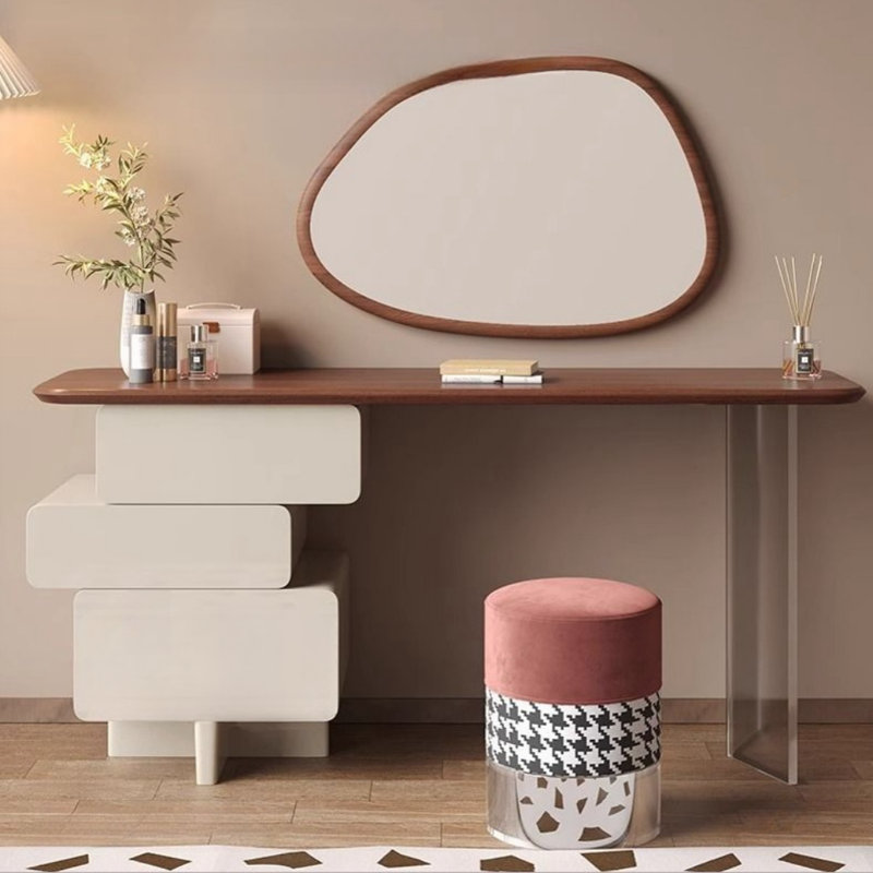 Xoey, Transparent / blanc cassé / noyer
