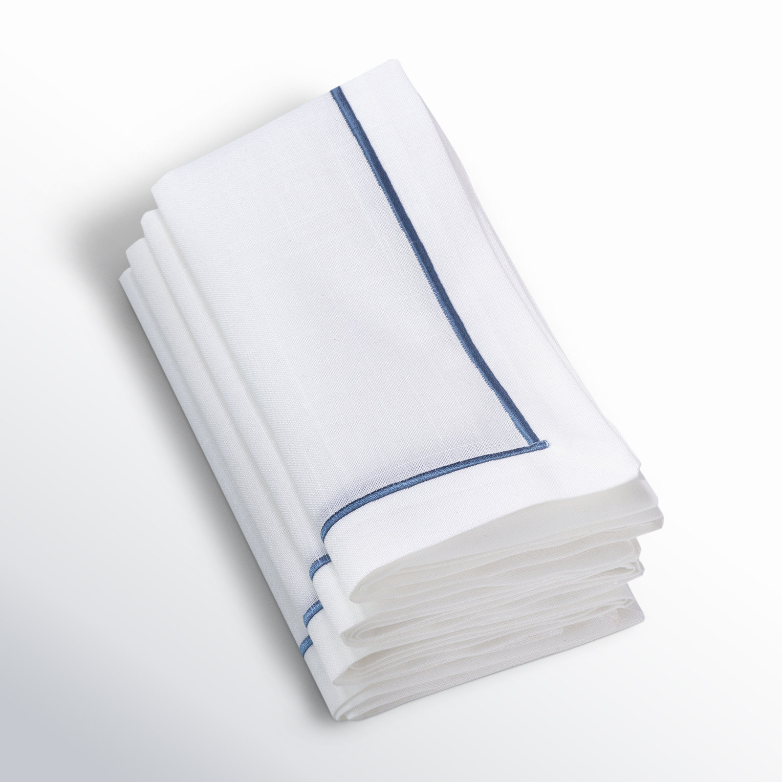 Joss & Main Odelle Embroidered Line Design Dinner 4 Piece Napkin Set & Reviews | Birch Lane