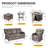 Harbor 7-Piece Outdoor Wicker Patio Furniture Sofa Set With 55,000 BTU Fire Pit Table, Swivel Chairs, Ottomans & Side Tables-120008817