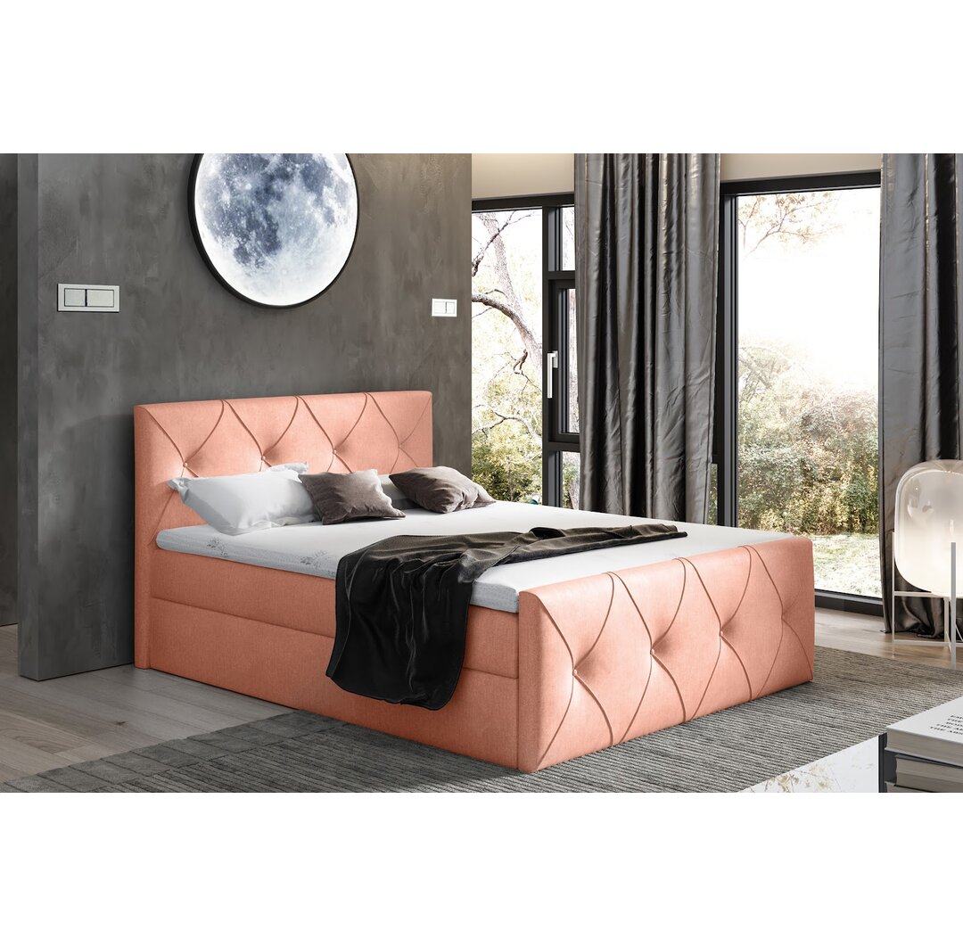 Boxspringbett Sena mit Topper und Bettkasten