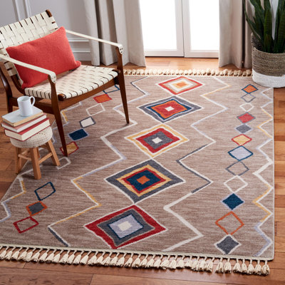 Tapis beige / orange Roisin Southwestern