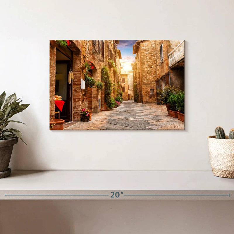 Rue Nicci à Pienza, H 8 po x l 12 po