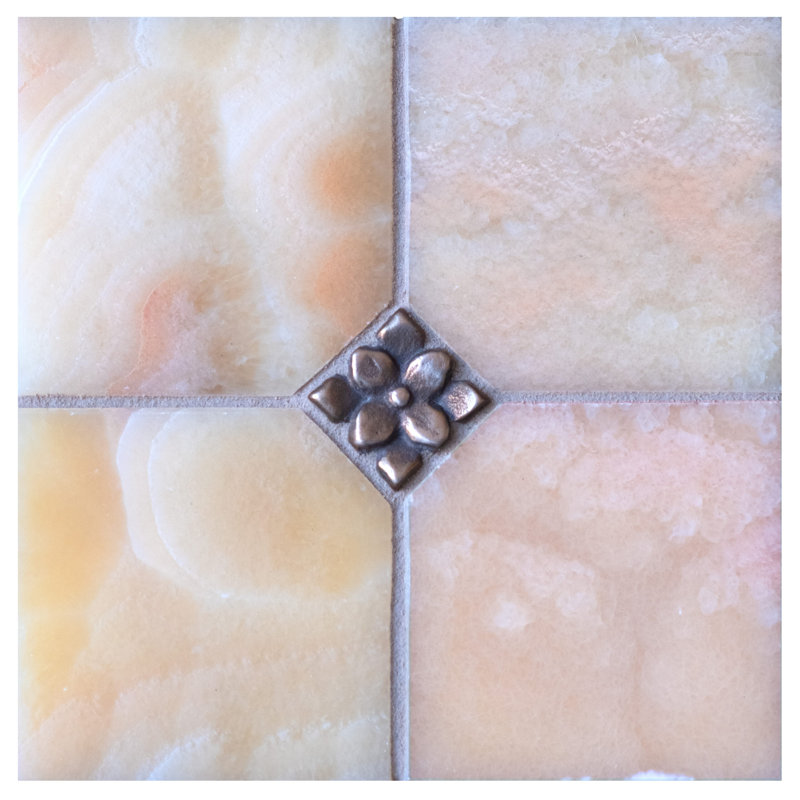Lotus Bronze Square Knob, Traditional Bronze
