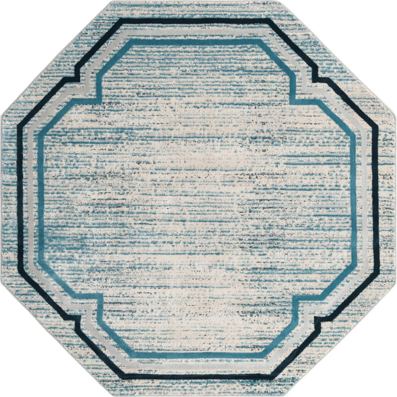 Kimberling Abstract Indoor Rug, Octagon 6' x 6'