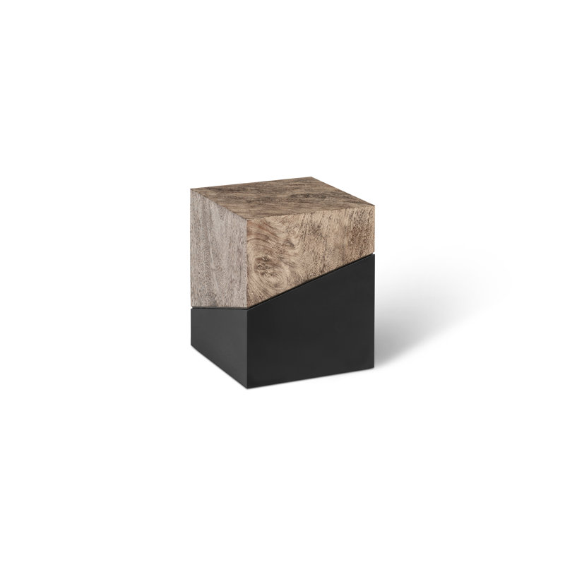 Tabouret géométrique, gris