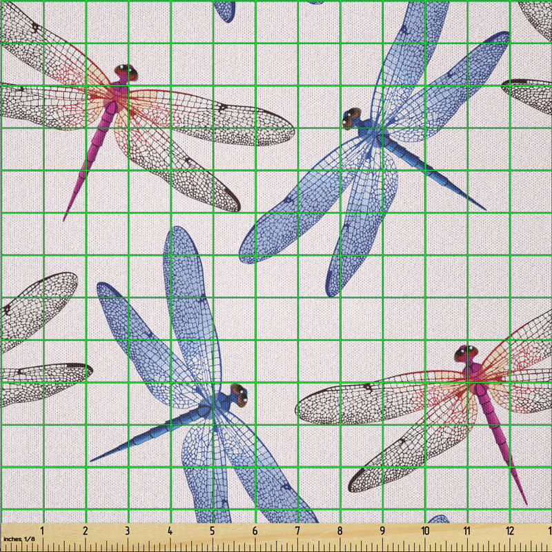Darleena Dragonfly Forms High Ornate Irregular Macro Simplistic Multi-Purpose Fabric