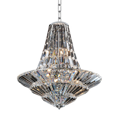 Auletta 12 LT Chrome/Clear Chandelier Allegri