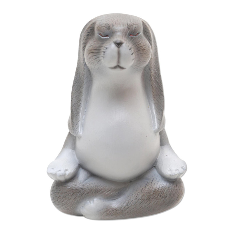 Statuette de yoga enceinte et bois Arthur
