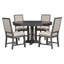 Ensemble de salle à manger 5 pièces avec table ronde et 4 chaises rembourrées pour la cuisine et la salle à manger-1735213887-1735213885