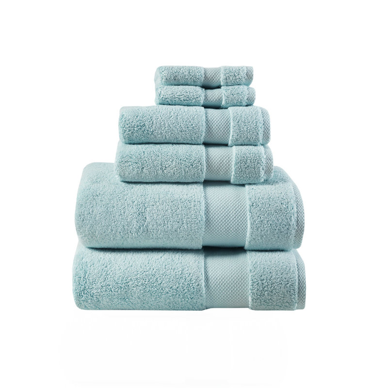 1000Gsm 100% Cotton 6 Piece Towel Set, Blue