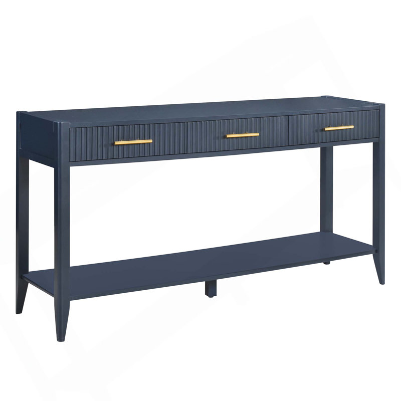 High-Quality Entryway Console Table With Vertical Stripe Drawers, Long Legs,Suitable For Entryway, Hallway, Living Room, Foyer, Corridor