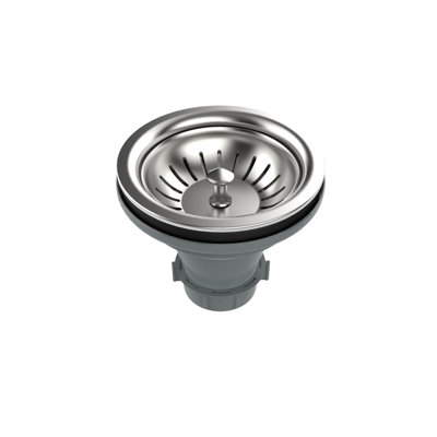 Slotted Stainless Steel Lift and Turn Kitchen Sink Drain