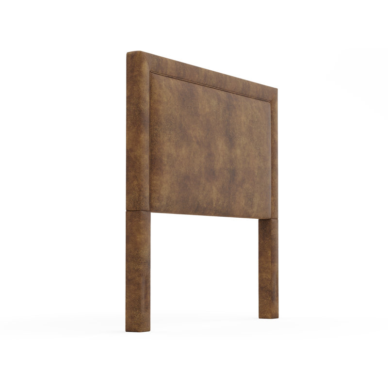 Tête de lit tapissier Guerline, Lit double, Brun