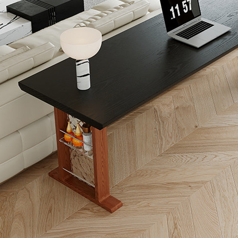 Bureau créatif en bois de frêne, H 29,52 po x l 86,61 po x P 23,62 po