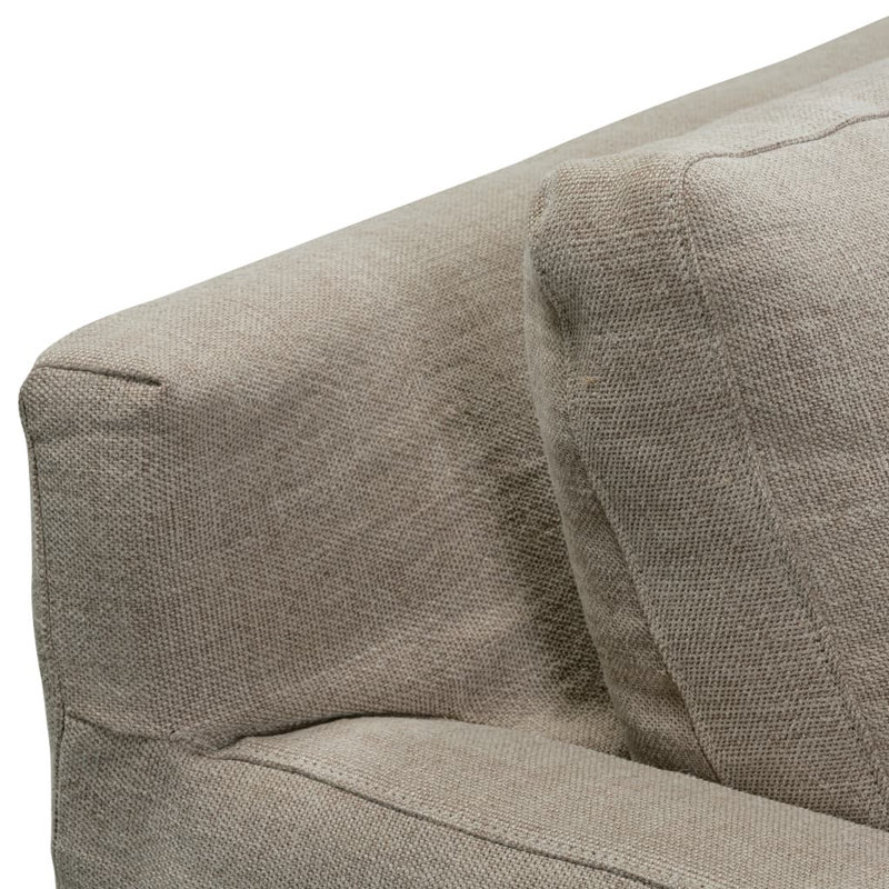Sylvie Extra Long Sofa (Bench Cushion), Malt Linen (13961-86), 35" H x 100" W x 39" D